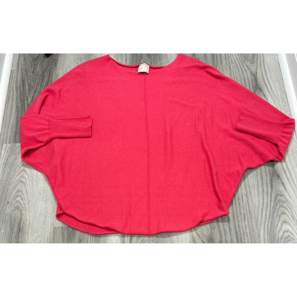 Kerisma Ryker Hot Pink Cashmere‎ Blend Dolman Batwing Sleeve Sweater Womens S/M